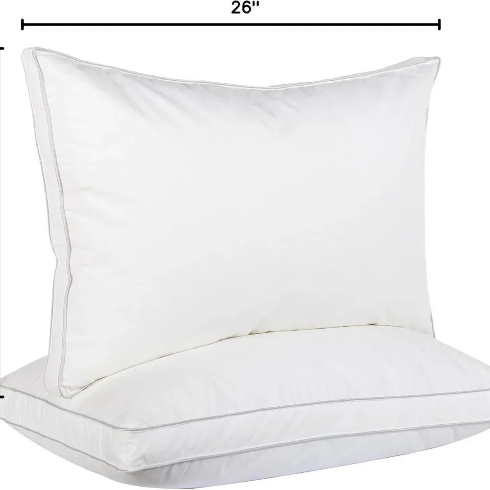 Goose Feather Down Pillow Standard Size Set of 2